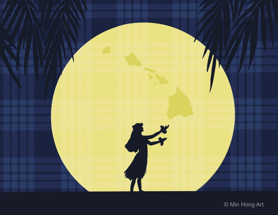 Moonlit Aloha (Canvas Print)