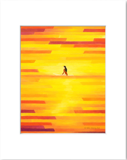Sunset Stillness (Matted Print)